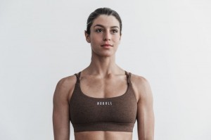 Soutien Gorge Sport Nobull Femme Marron | 14907-TMLY