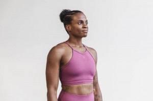 Soutien Gorge Sport Nobull Halter Femme Violette | 31429-EFAQ