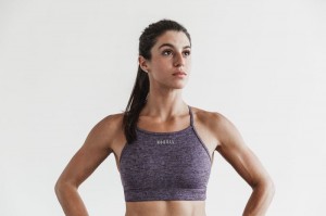 Soutien Gorge Sport Nobull High-neck Femme Lavande Foncé | 76093-LVMF