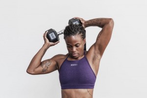 Soutien Gorge Sport Nobull High-neck Femme Violette Foncé | 39607-TKYX