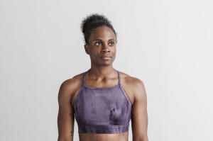 Soutien Gorge Sport Nobull High-neck Femme Violette | 42039-DRXM