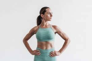 Soutien Gorge Sport Nobull High-neck Femme Bleu | 16472-FGMX