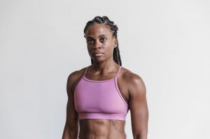 Soutien Gorge Sport Nobull High-neck Femme Violette | 46175-YPLU