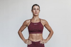 Soutien Gorge Sport Nobull High-neck Femme Leopard | 59218-EAIB