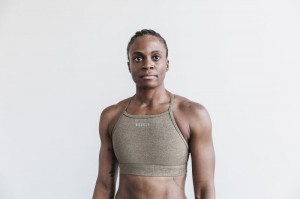 Soutien Gorge Sport Nobull High-neck Femme Fallen Rock Heather | 59136-GERP