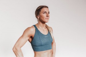 Soutien Gorge Sport Nobull Larges Band Femme Turquoise | 14923-RIOH