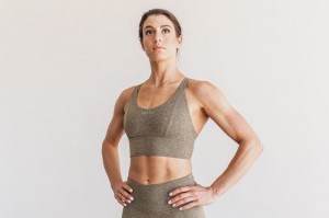 Soutien Gorge Sport Nobull Larges Band Femme Fallen Rock Heather | 95462-XKJR