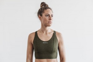 Soutien Gorge Sport Nobull Larges Band Femme Vert Olive | 24189-NCKD