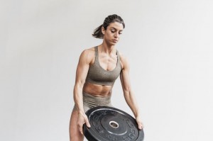 Soutien Gorge Sport Nobull Pace Femme Fallen Rock Heather | 28670-DURK