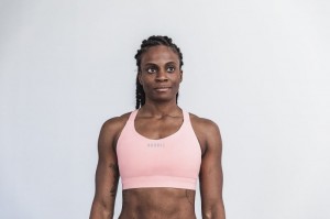 Soutien Gorge Sport Nobull Pace Femme Rose | 16859-PIMZ