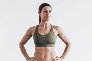 Soutien Gorge Sport Nobull Pace Femme Vert | 32407-RMEB