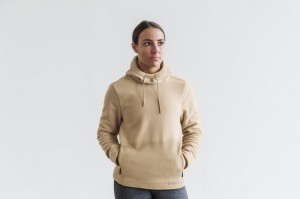 Sweat a Capuche Nobull Arctic Pullover Femme Beige | 16705-OUFS