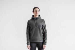 Sweat a Capuche Nobull Arctic Pullover Femme Grise Foncé | 78120-QBCZ