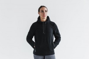 Sweat a Capuche Nobull Arctic Pullover Femme Noir | 25619-OJXN