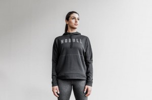 Sweat a Capuche Nobull Femme Noir | 81043-TSGB