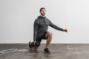 Sweat a Capuche Nobull Homme Grise Foncé | 47361-AXHZ