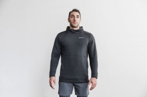 Sweat a Capuche Nobull Performance Pullover Homme Grise Foncé | 69203-JDQL