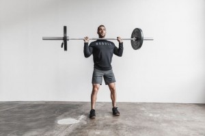 Sweatshirt Nobull Crew Homme Noir | 98345-DRFL
