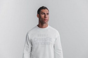 Sweatshirt Nobull Crossfit Games® 2021 Crew Homme Blanche | 75280-NWDI