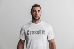 T Shirts Nobull Crossfit® Tee (Camo) Homme Blanche Camouflage | 63250-RGVW