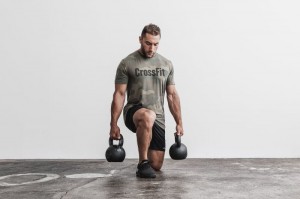 T Shirts Nobull Crossfit® Tee (Camo) Homme Vert Camouflage | 94567-CMEI