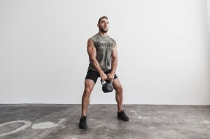T Shirts Nobull Crossfit® sleeveless Tee (Camo) Homme Vert Camouflage | 50263-JBIL