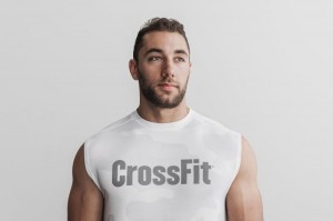T Shirts Nobull Crossfit® sleeveless Tee (Camo) Homme Blanche Camouflage | 36501-ZRVT