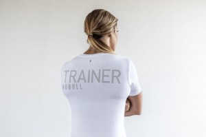 T Shirts Nobull Femme Blanche | 41627-GAQI