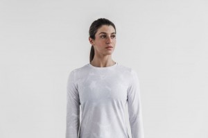 T Shirts Nobull Femme Blanche | 42306-QIYF