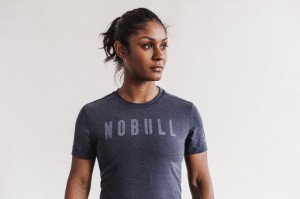 T Shirts Nobull Femme Bleu Marine | 03946-WKCR