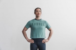 T Shirts Nobull Femme Bleu | 61458-QLHN