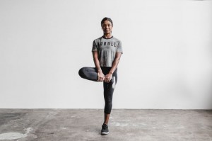 T Shirts Nobull Femme Grise Camouflage | 73109-SYNF