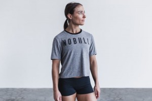 T Shirts Nobull Femme Grise | 81972-CMXG