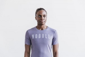 T Shirts Nobull Femme Lavande | 14593-STGA