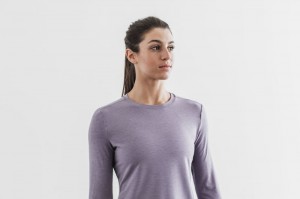 T Shirts Nobull Femme Lavande | 79684-FEJZ
