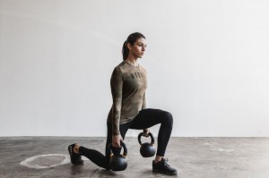 T Shirts Nobull Femme Vert Camouflage | 20475-BEDM