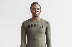 T Shirts Nobull Femme Vert | 79508-QYUX