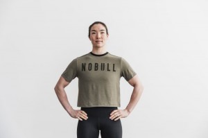 T Shirts Nobull Femme Vert | 82937-USRI
