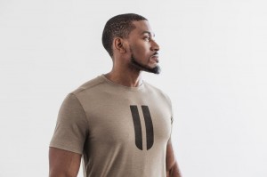 T Shirts Nobull Horns Tee Homme Fallen Rock | 19380-FVHS