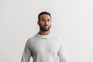 T Shirts Nobull Legere Textured Long Sleeve Tee (Camo) Homme Camouflage | 63280-FORY