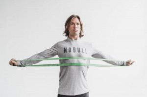 T Shirts Nobull Long Sleeve Tee Homme Grise Clair | 06721-FSJQ