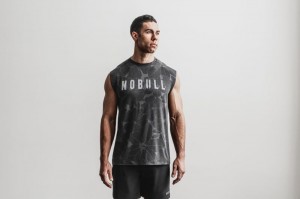 T Shirts Nobull Sans Manches Tee (Hibiscus) Homme Grise | 15763-BWLV