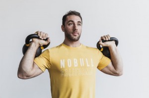 T Shirts Nobull Tee (California) Homme Jaune | 61039-SUBC