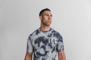 T Shirts Nobull Tee Homme Bleu Bleu | 84726-CGMD