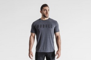 T Shirts Nobull Tee Homme Grise Foncé | 21806-GPBV