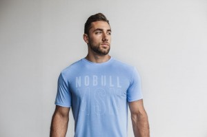 T Shirts Nobull Tee (Madison) Homme Bleu | 94236-FMXW