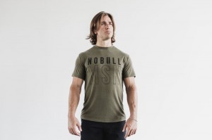 T Shirts Nobull Tee (Madison) Homme Vert | 24975-KPZQ
