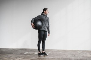 Vestes Nobull Arctic Zip-up Femme Grise Foncé | 71520-ZCHV
