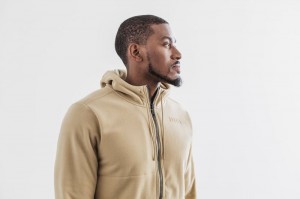 Vestes Nobull Arctic Zip-up Homme Beige | 79802-LTJX