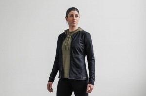 Vestes Nobull Twill Zip-up Femme Noir | 96072-HORB